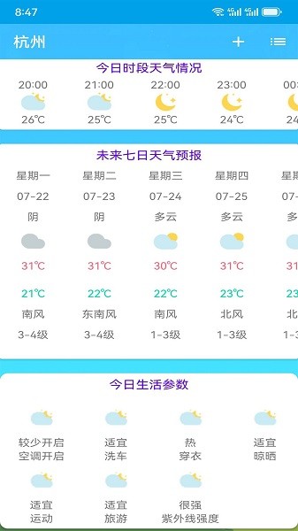 五日天气预报(1)