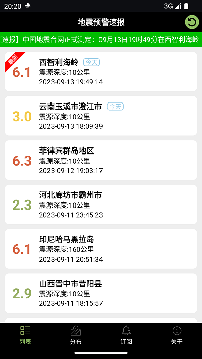 地震预警速报(2)