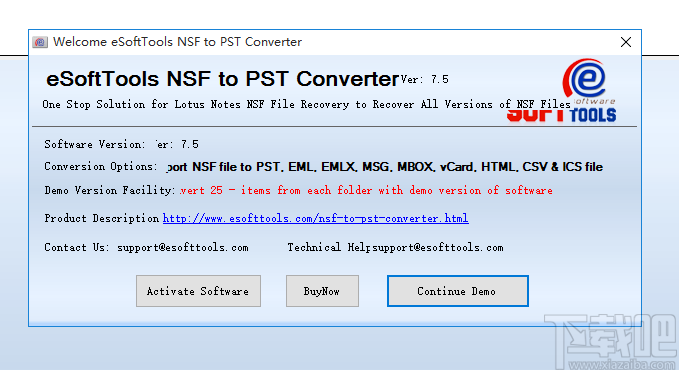 eSysInfoTools NSF to PST Converter(文件转换工具)