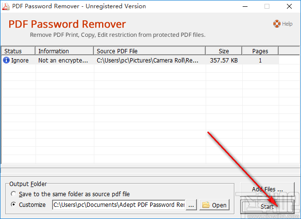 Adept PDF Password Remover(PDF解密软件)