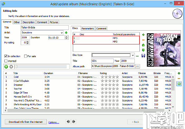 Musicnizer(音乐专辑管理工具)