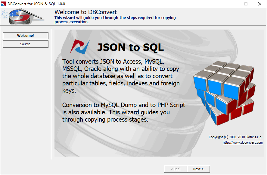 DBConvert for JSON and SQL下载-数据库文件转换工具 v1.0 免费版