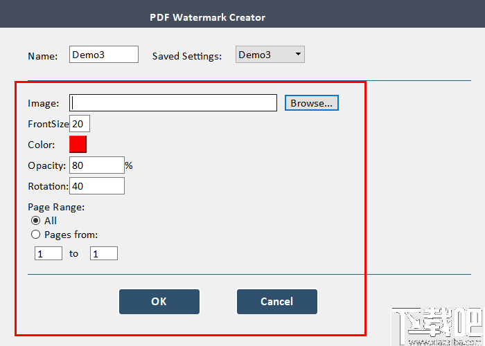 Free PDF Watermark Creator(PDF加水印工具)