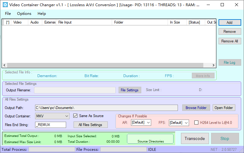 Video Container Changer下载-mts视频格式转换器 v1.1 绿色版