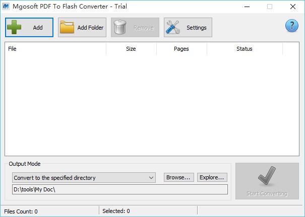 Mgosoft PDF To Flash Converter下载-PDF转Flash工具 v1.0