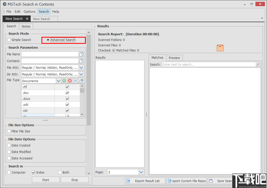 MSTech Search in Contents(文件搜索工具)