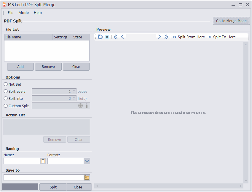 MSTech PDF Split Merge下载-PDF文件拆分工具 v1.1.12 免费版