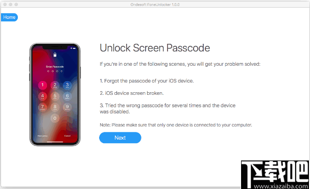 IOS解锁工具(Ondesoft FoneUnlocker)