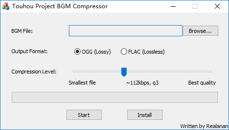 Touhou Project BGM Compressor下载-音频文件压缩 v1.0 免费版