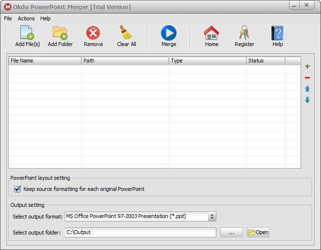 Okdo PowerPoint Merger下载-PPT文件合并工具 v2.7