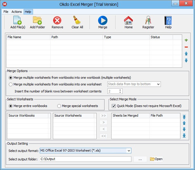 Okdo Excel Merger下载-Excel合并工具 v2.7