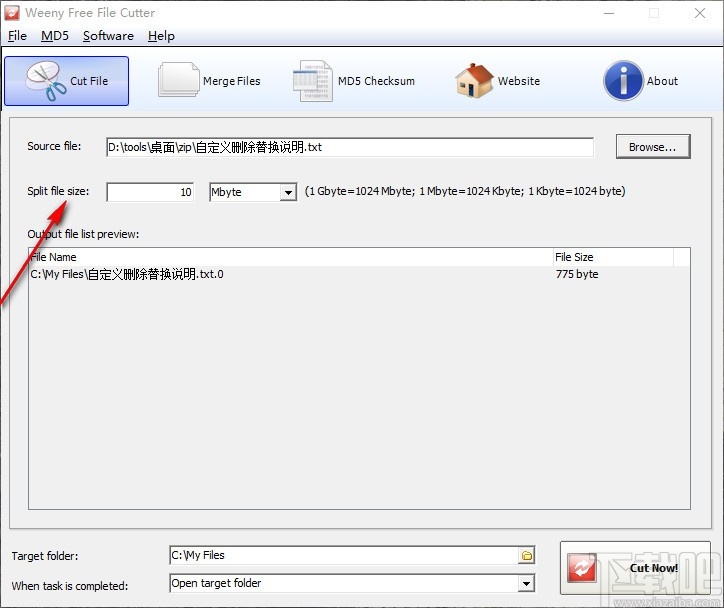 Weeny Free File Cutter(文件切割工具)