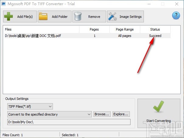 Mgosoft PDF To TIFF Converter(PDF转TIFF工具)