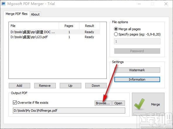 Mgosoft PDF Merger(PDF合并工具)