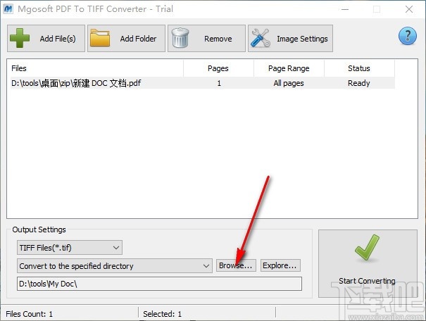 Mgosoft PDF To TIFF Converter(PDF转TIFF工具)