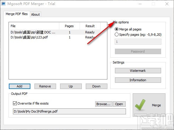 Mgosoft PDF Merger(PDF合并工具)