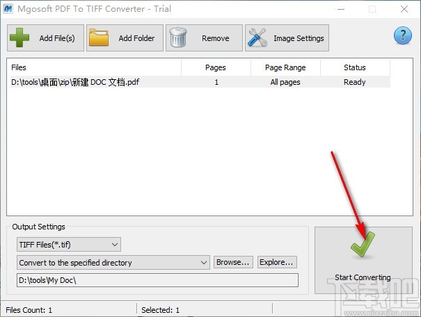 Mgosoft PDF To TIFF Converter(PDF转TIFF工具)