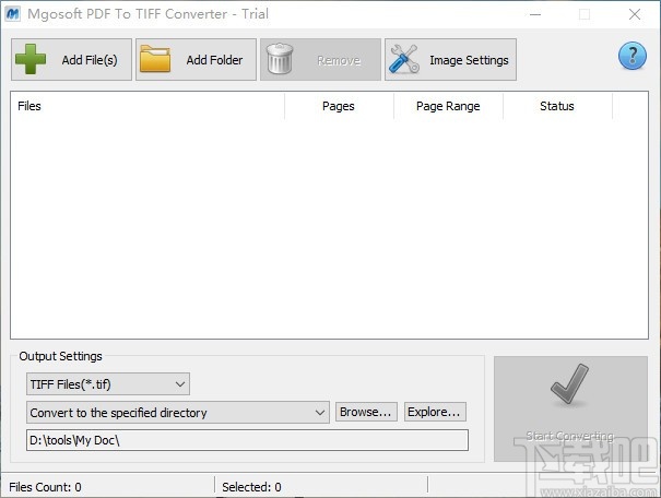 Mgosoft PDF To TIFF Converter(PDF转TIFF工具)