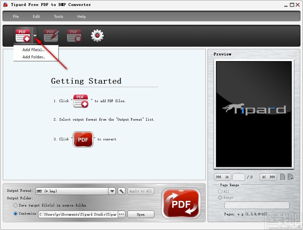 Tipard Free PDF to BMP Converter(PDF转BMP工具)