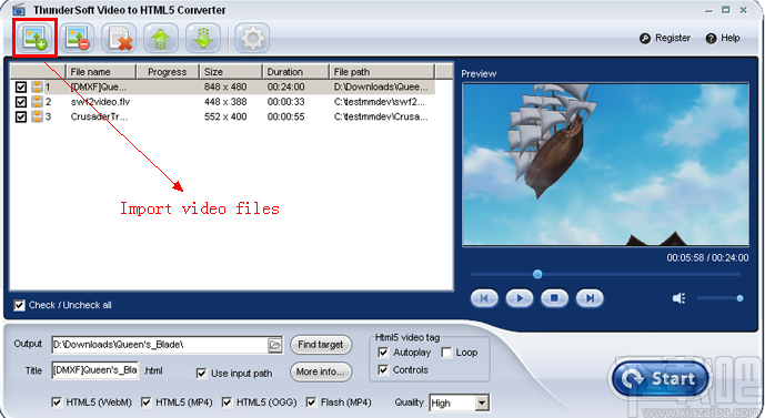 ThunderSoft Video to HTML5 Converter(视频转HTML5)