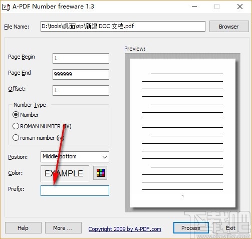 PDF添加页码工具(A-PDF Number)