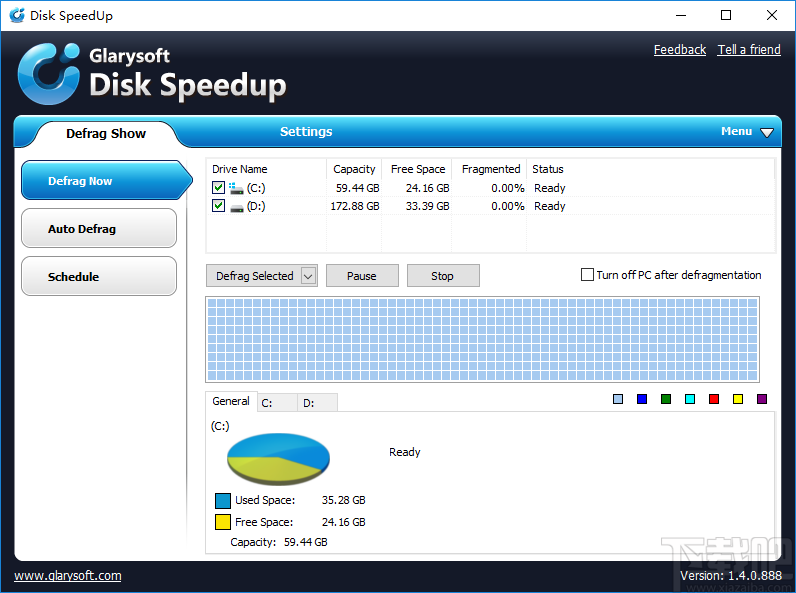 Glarysoft Disk Speedup(磁盘碎片整理)