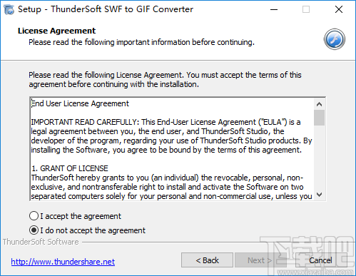 ThunderSoft SWF到GIF转换器