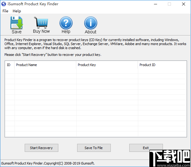 iSumsoft Product Key Finder(密钥恢复工具)