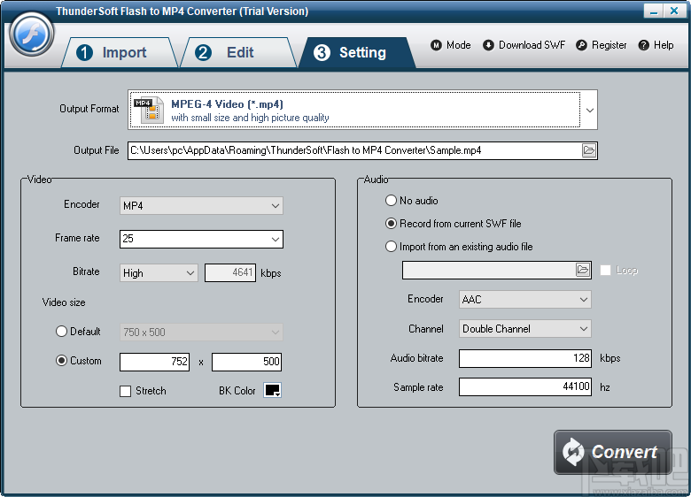 ThunderSoft Flash to MP4 Converter(swf转MP4转换器)