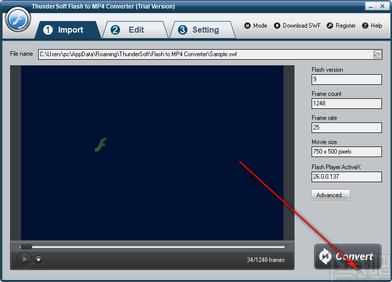 ThunderSoft Flash to MP4 Converter(swf转MP4转换器)