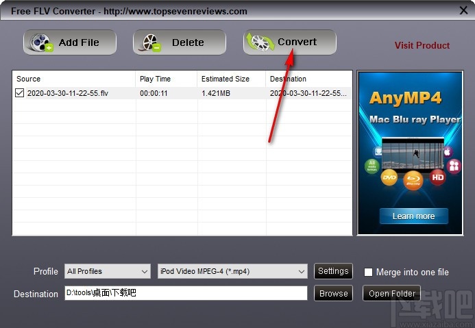 FLV to MP4 Converter(FLV转MP4工具)