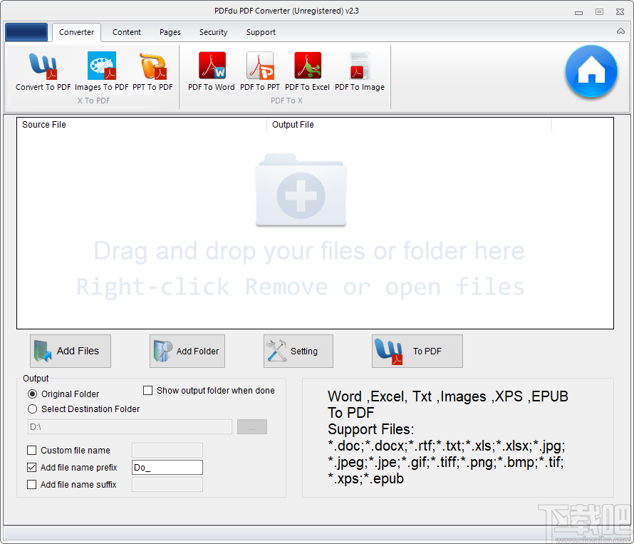 PDFdu PDF Converter(PDF文档格式转换工具)