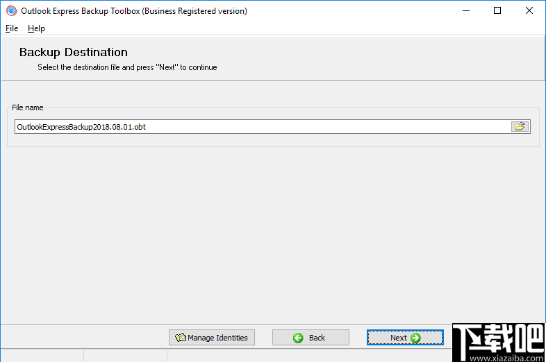 Outlook Express Backup Toolbox(邮件备份还原软件)