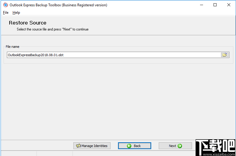 Outlook Express Backup Toolbox(邮件备份还原软件)