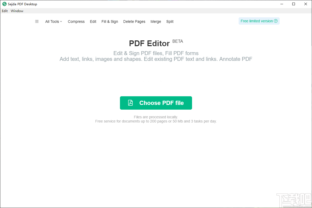 Sejda PDF Desktop Pro(多功能PDF管理软件)