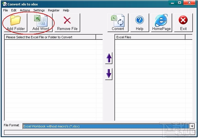 Convert XLS to XLSX(xls转xlsx转换器)