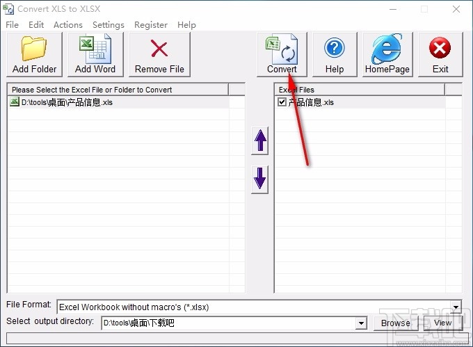 Convert XLS to XLSX(xls转xlsx转换器)