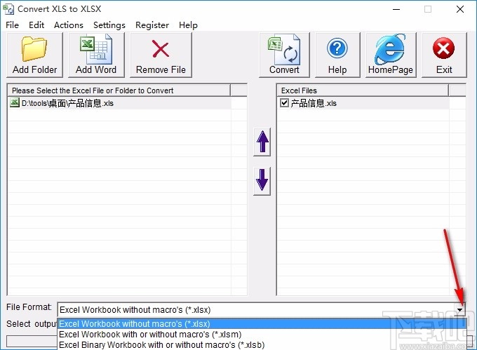 Convert XLS to XLSX(xls转xlsx转换器)