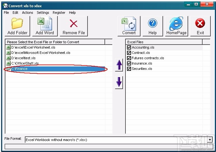 Convert XLS to XLSX(xls转xlsx转换器)