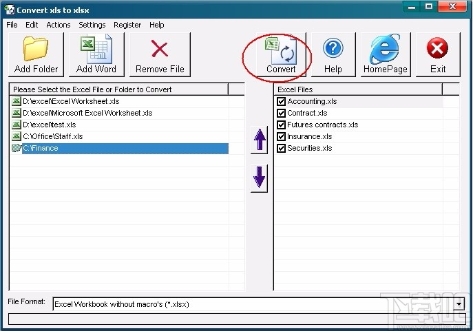 Convert XLS to XLSX(xls转xlsx转换器)