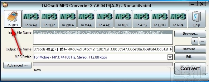 OJOsoft MP3 Converter(mp3音频格式转换器)