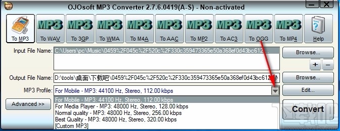 OJOsoft MP3 Converter(mp3音频格式转换器)