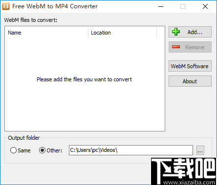 Free WebM to MP4 Converter(WebM转MP4转换器)