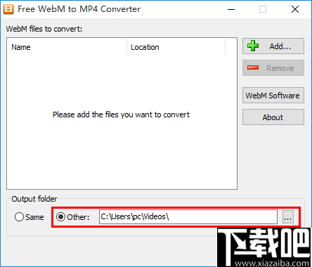 Free WebM to MP4 Converter(WebM转MP4转换器)