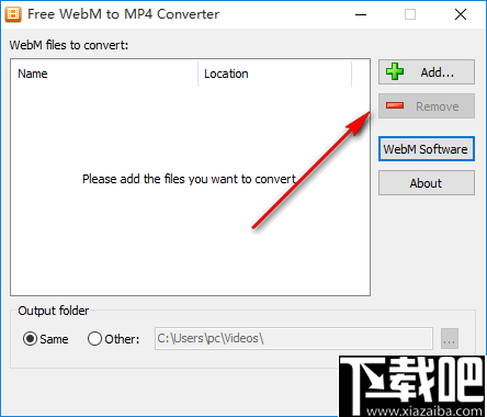 Free WebM to MP4 Converter(WebM转MP4转换器)