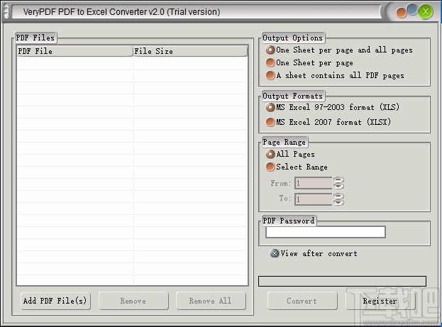 VeryPDF PDF to Excel Converter(PDF转Excel转换器)