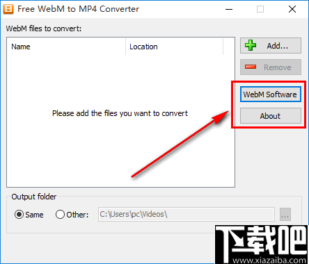 Free WebM to MP4 Converter(WebM转MP4转换器)