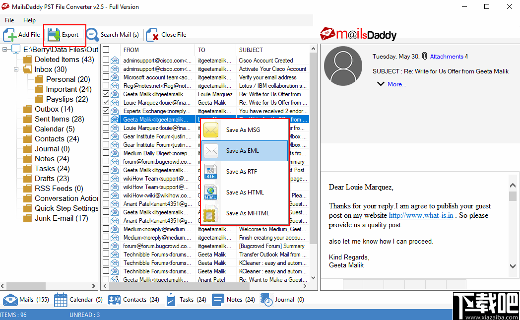 MailsDaddy PST File Converter(PST格式转换器)