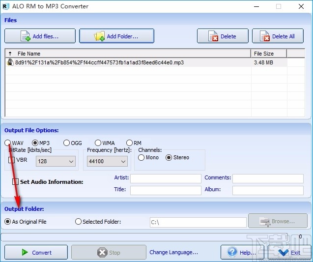 ALO RM to MP3 Converter(RM转MP3转换器)