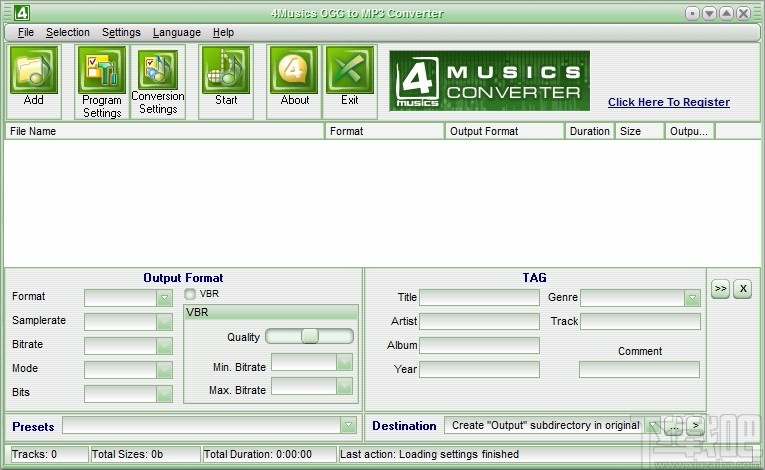 4Musics OGG to MP3 Converter(OGG转MP3转换器)